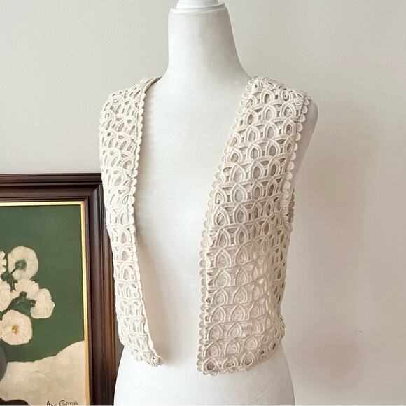 Naf Naf Cottagecore Lace Vest - Picture 1 of 5